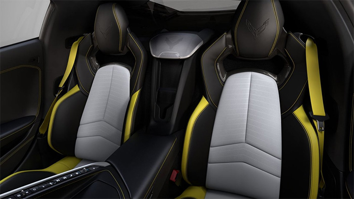 Sky Cool Gray - Strike Yellow Interior for 2021 Corvette is Currently on Constraint