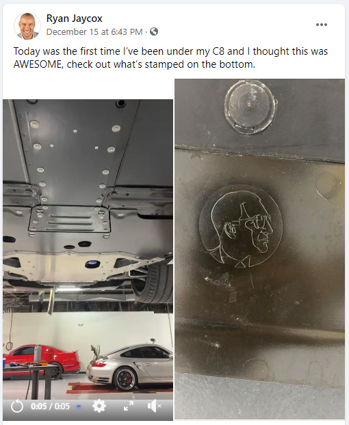 [PICS] Another Zora Easter Egg? This C8 Corvette Has The Original Chief Engineer's Stamp Of Approval