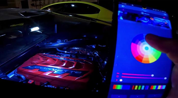 [VIDEO] C8 Corvette Owner Shares His DIY Project for Adding Custom LEDs in the Engine Bay