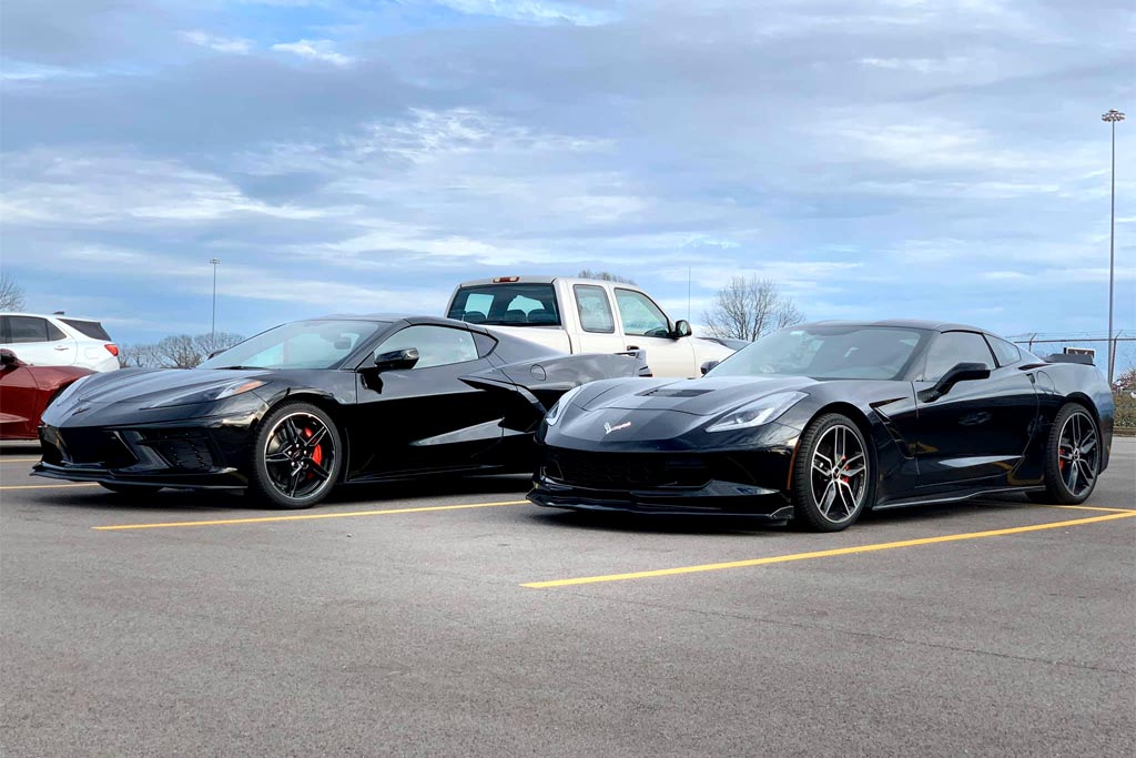GALLERY Black C7 and C8 Corvettes Together at the Corvette Assembly Plant.