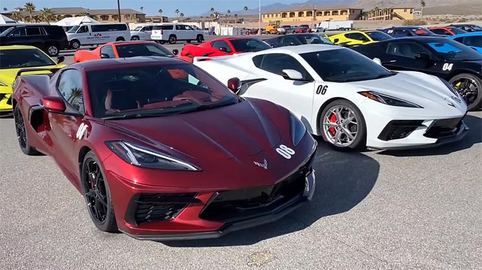[VIDEO] 2020 Corvette's Lined-Up at Spring Mountain with all 12 Colors on Display