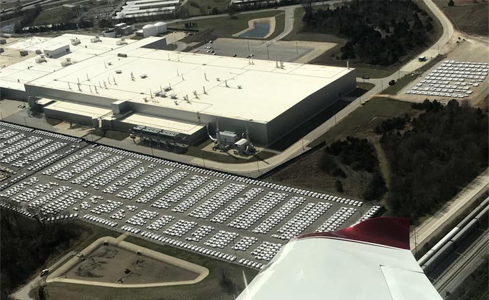 [PICS] The 2020 Corvette Stingray's Occupy Nearly All the Parking Spaces at the Assembly Plant