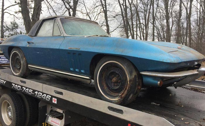 Barn Find 1965 Corvette Fuelie Buried Under a Mountain of Trash is Rescued