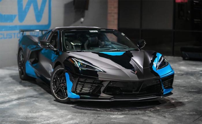 [PICS] Black 2020 Corvette Stingray With High Wing Now Rocking an Urban Camouflage