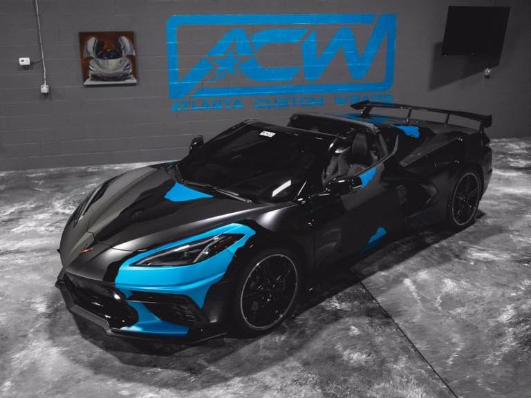 [PICS] Black 2020 Corvette Stingray With Highwing Now Rocking an Urban Camoflauge