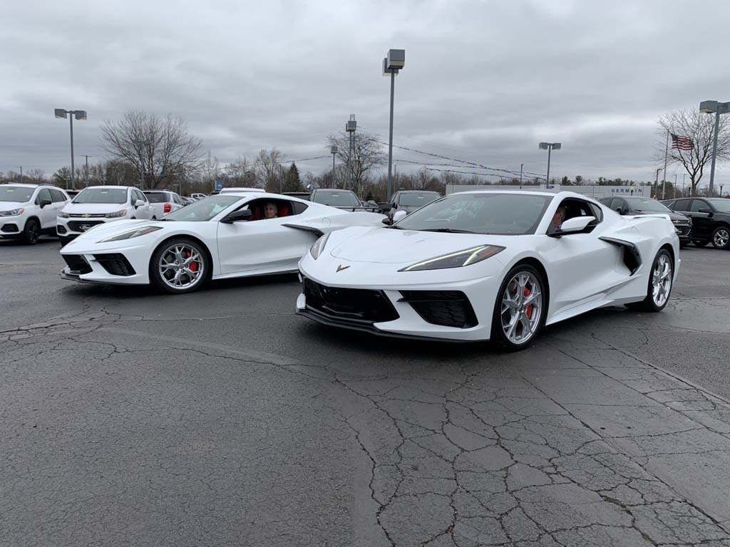 Chevy Salesperson Goes to New Heights to Deliver Two C8 Corvettes
