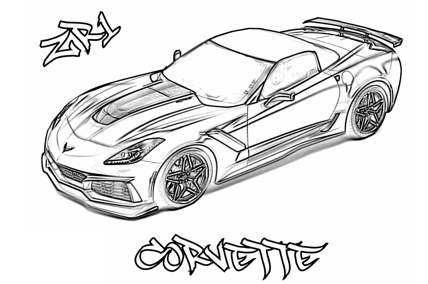 Featured image of post 2020 Corvette Stingray Coloring Pages Corvette stingray decal sticker pair many colors c7 c8 z51