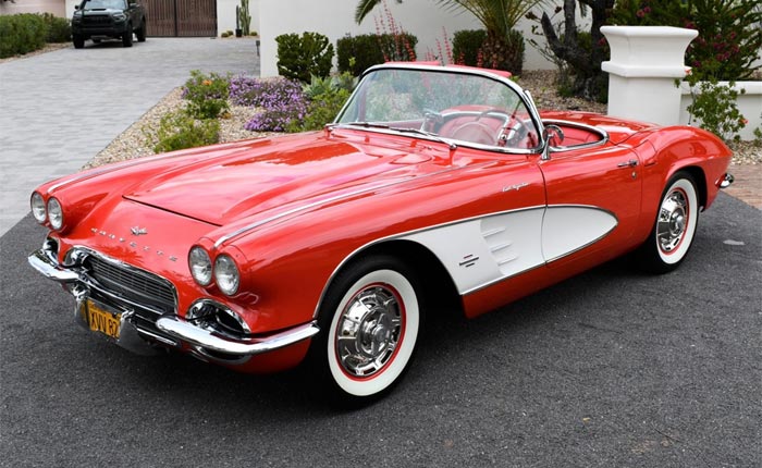 Corvettes for Sale: Carbureted 1961 Corvette With Uninstalled Fuelie Unit on Bring a Trailer