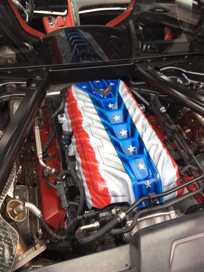 [PICS] Owner Gives His 2020 Corvette's Engine Cover a Patriotic Makeover