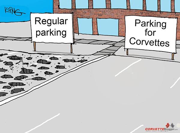 Saturday Morning Corvette Comic: New Corvette-Only Parking Lot Opens at the Assembly Plant
