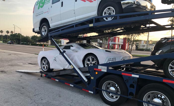 [SPIED] Three 2020 Corvettes Spotted on a Transporter in Florida