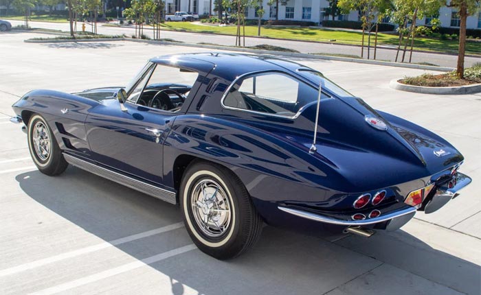 Corvettes for Sale: Daytona Blue 1963 Corvette Split-Window with Rare Factory Air
