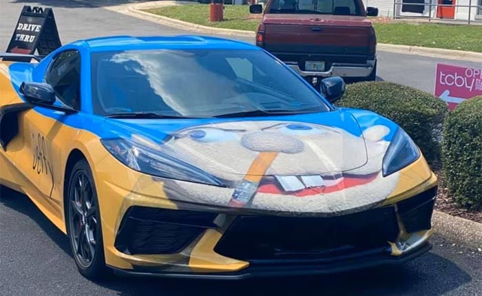 [PIC] Somebody Thought Wrapping a C8 Corvette with 'Jeffy' Was a Good Idea