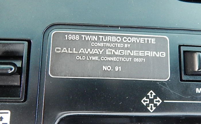 Corvettes for Sale: 1988 Callaway Corvette B2K Twin Turbo on Bring A Trailer
