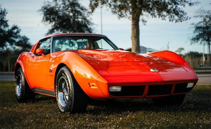 Corvettes for Sale: Orange/Silver 1974 Corvette with New Upgrades Offered on Craigslist