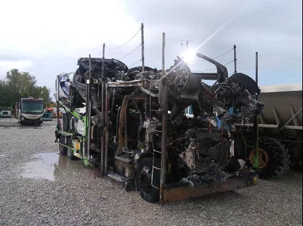 [VIDEO] A Truckload of New C8 Corvettes Goes Up In Flames