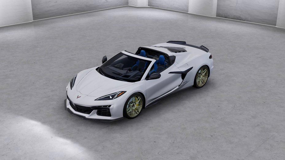 Steve Burns - Z06 Coupe in Arctic White/Tension Blue Interior