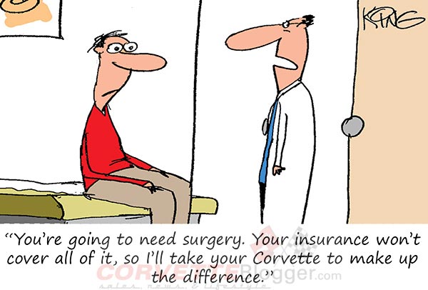 Saturday Morning Corvette Comic: When the Healthcare Bill Comes Due