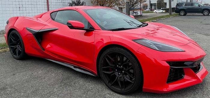 [SPIED] 2023 Corvette Z06 in Torch Red with a CTF Sticker