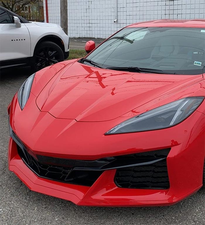 [SPIED] 2023 Corvette Z06 in Torch Red with a CTF Sticker