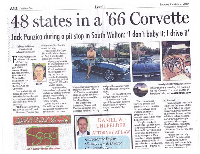 Corvettes for Sale: The Corvette Vagabond's 1966 Convertible Offered on BaT