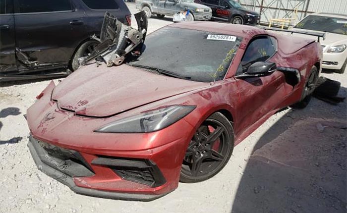 [PICS]    The crashed 2021 Corvette at Copart should be offered at a price 