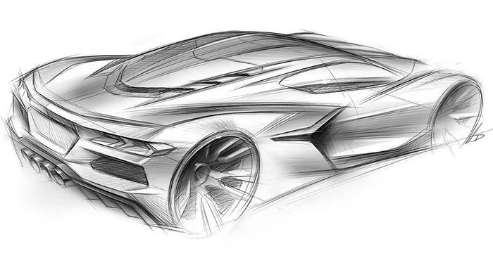 [PICS] GM's Design Center Shares These Early Sketches of the C8 Corvette Z06