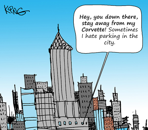 Saturday Morning Corvette Comic: City Parking