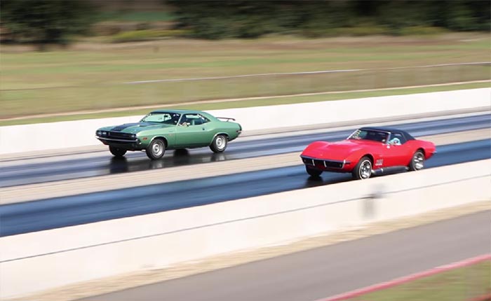 [VIDEO] Stock 1969 Corvette 427 Takes on a Stock 1970 Dodge Challenger R/T for Quarter Mile Supremacy