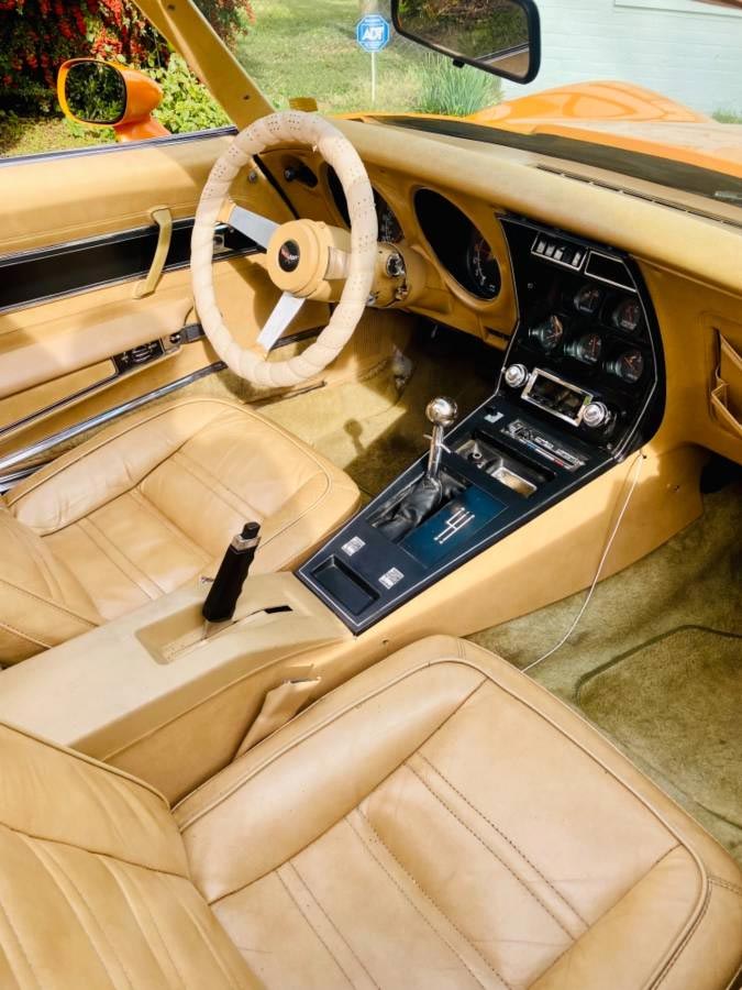 Corvettes for Sale: Orange 1977 Corvette with Four-Speed on Craigslist