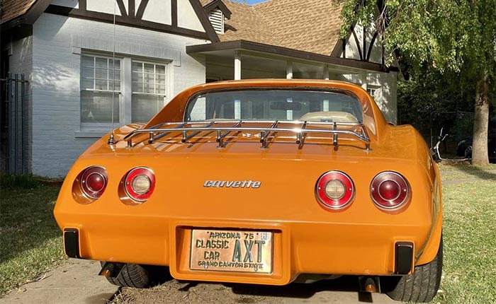 Corvettes for Sale: Orange 1977 Corvette with Four-Speed on Craigslist