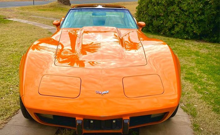 Corvettes for Sale: Orange 1977 Corvette with Four-Speed on Craigslist