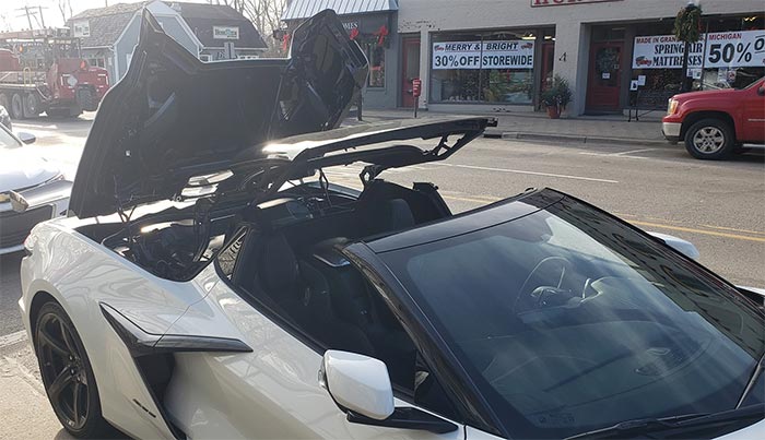 [SPIED] 2023 Corvette Z06 Convertible in Arctic White
