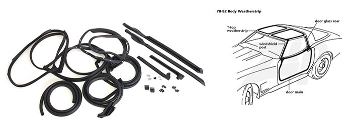 1956-1982 Corvette Deluxe Body Weatherstrip Kits