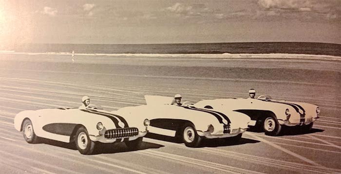 1956 Corvettes at the '56 Daytona Speedweek