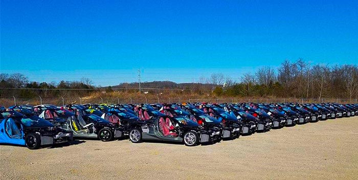[PICS] Tornado-Damaged C8 Corvettes Ready for the Crusher
