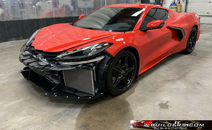 Corvette for Sale: 2021 Corvette Stingray 1LT with Salvage Title Offered for $76,900