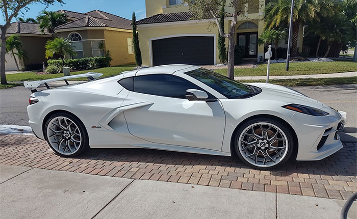 [PICS] This Arctic White 2020 Corvette Makes A Bold Statement with Savini Custom Wheels