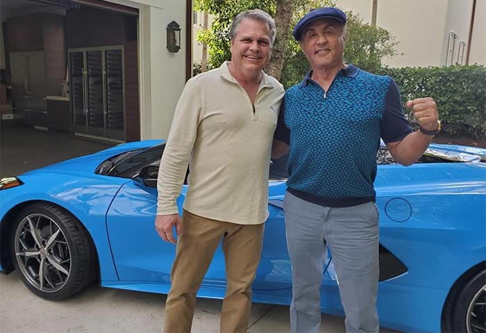[PICS] Sylvester Stallone Buys a Rapid Blue 2021 Corvette Convertible