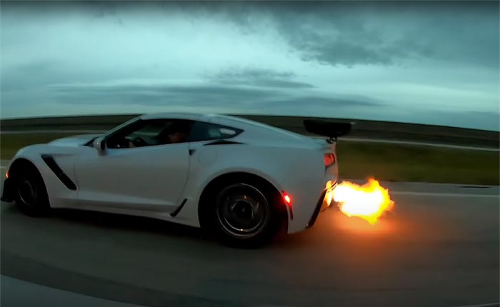 [VIDEO] 2019 Corvette ZR1 Spits Flames In Street Race Against a Dodge Challenger Hellcat