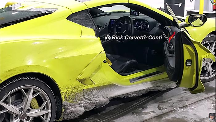 [SPIED] RHD C8 Corvette Shows Off Interior During Fuel Stop