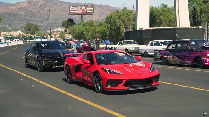 [VIDEO] Speed Phenom's C8 Corvette Races a 641-hp Lamborghini Urus SUV at the Dragstrip