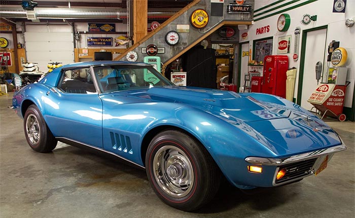 Corvettes for Sale: 1968 Lemans Blue L88 Coupe on Bring a Trailer