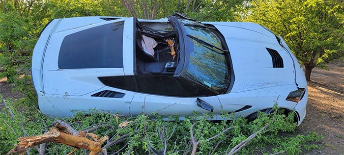 [ACCIDENT] How Did This C7 Corvette End Up In a Tree?