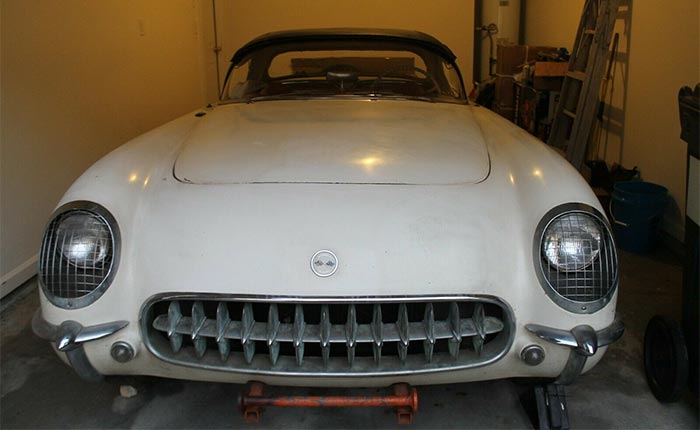 Corvettes on eBay: Unrestored 1954 Corvette Barn Find Was Parked for 51 Years 