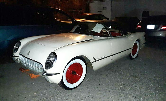 Corvettes on eBay: Unrestored 1954 Corvette Barn Find Was Parked for 51 Years 