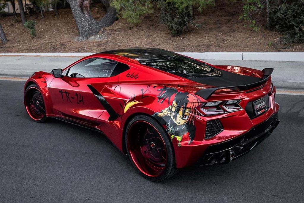 [PICS] Rapper Trippie Redd's Custom Widebody C8 Corvette is a Head Turner!