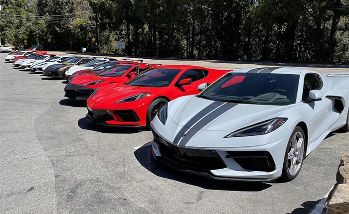 [VIDEO] 16 C8 Corvettes Go For a Cruise Together Up Palomar Mountain 