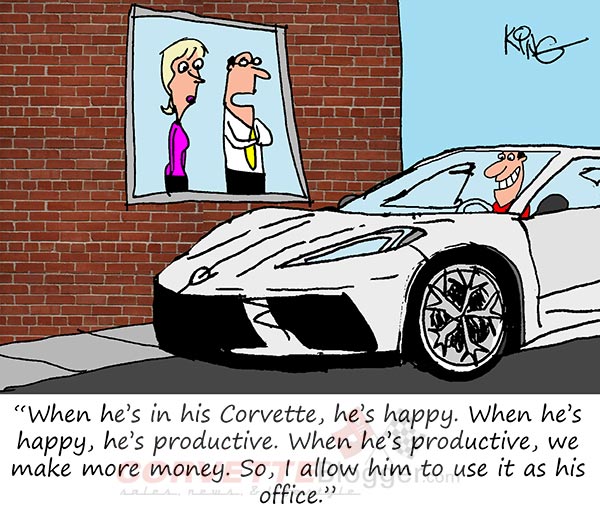 Saturday Morning Corvette Comic: The Home Office Just Got an Upgrade
