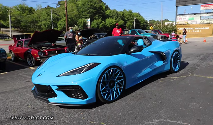 [VIDEO] Rapid Blue C8 Corvette Roaming the Streets of Atlanta on 22-Inch Forgiato Wheels